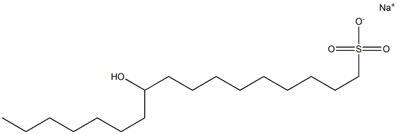 10-Hydroxyheptadecane-1-sulfonic acid sodium salt Struktur