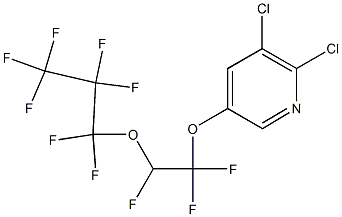 5,6-Dichloro-3-[2-(1,1,2,2,3,3,3-heptafluoropropyloxy)-1,1,2-trifluoroethoxy]pyridine Struktur