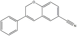 6-Cyano-3-(phenyl)-2H-1-benzopyran Struktur