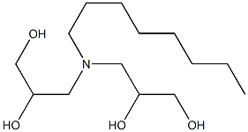 3,3'-(Octylimino)bis(propane-1,2-diol) Struktur