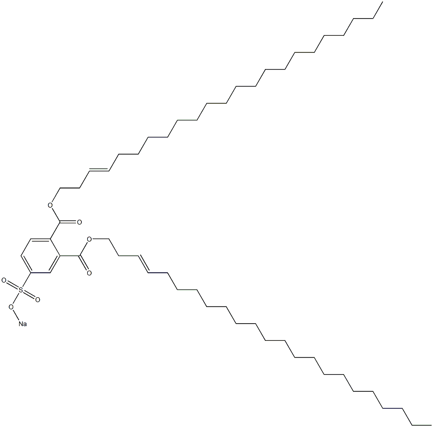 4-(Sodiosulfo)phthalic acid di(3-tricosenyl) ester Struktur