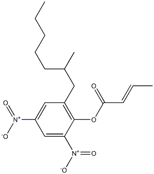 Crotonic acid 2,4-dinitro-6-(2-methylheptyl)phenyl ester Struktur