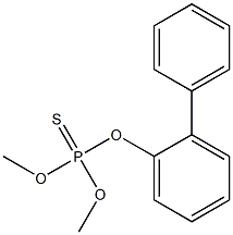 Thiophosphoric acid O,O-dimethyl O-[o-phenylphenyl] ester Struktur