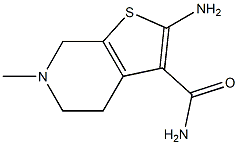 2-Amino-3-carbamoyl-4,5,6,7-tetrahydro-6-methylthieno[2,3-c]pyridine Struktur