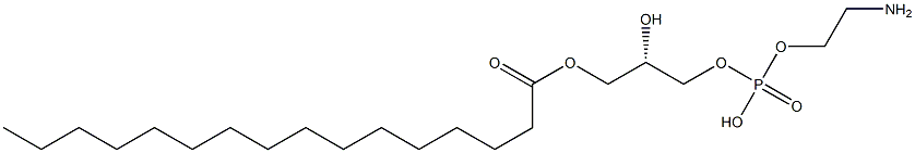 Hexadecanoic acid (S)-3-[[(2-aminoethoxy)(hydroxy)phosphinyl]oxy]-2-hydroxypropyl ester Struktur