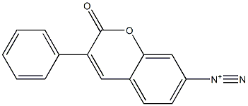 3-Phenyl-2-oxo-2H-1-benzopyran-7-diazonium Struktur