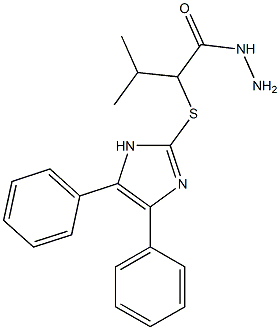 2-Isopropyl-2-[(4,5-diphenyl-1H-imidazol-2-yl)thio]acetohydrazide Struktur