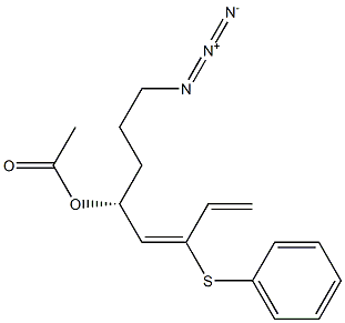 (3E,5R)-8-Azido-5-acetoxy-3-phenylthio-1,3-octadiene Struktur