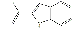 2-[(E)-1-Methyl-1-propenyl]-1H-indole Struktur