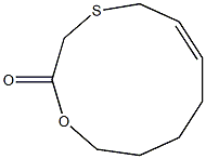 1-Oxa-4-thia-6-cycloundecen-2-one Struktur