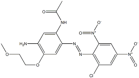 5'-Amino-2'-(6-chloro-2,4-dinitrophenylazo)-4'-(2-methoxyethoxy)acetanilide Struktur