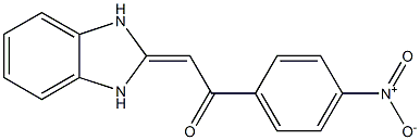 1-(4-Nitrophenyl)-2-[(2,3-dihydro-1H-benzimidazol)-2-ylidene]ethan-1-one Struktur