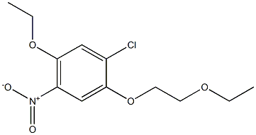 1-Chloro-5-ethoxy-2-(2-ethoxyethoxy)-4-nitrobenzene Struktur