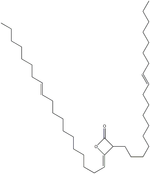 3-(10-Octadecenyl)-4-(11-nonadecen-1-ylidene)oxetan-2-one Struktur