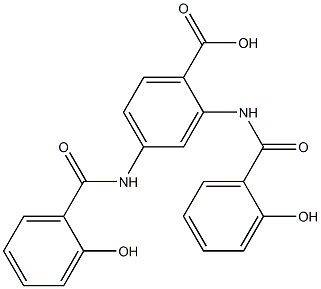 2,4-Bis[(2-hydroxybenzoyl)amino]benzoic acid Struktur