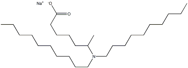 6-(Didecylamino)heptanoic acid sodium salt Struktur