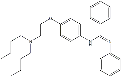 N-[4-[2-(Dibutylamino)ethoxy]phenyl]-N'-phenylbenzamidine Struktur