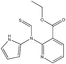 2-[(1H-Pyrrol-2-yl)(thiocarbonyl)amino]pyridine-3-carboxylic acid ethyl ester Struktur