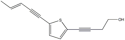 4-[5-[(E)-3-Penten-1-ynyl]thiophen-2-yl]-3-butyn-1-ol Struktur