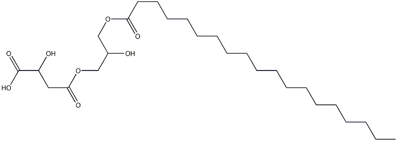 2-Hydroxybutanedioic acid hydrogen 4-[2-hydroxy-3-(nonadecanoyloxy)propyl] ester Struktur