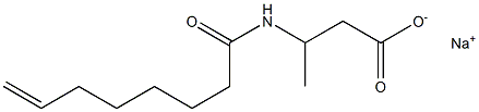 3-(7-Octenoylamino)butyric acid sodium salt Struktur