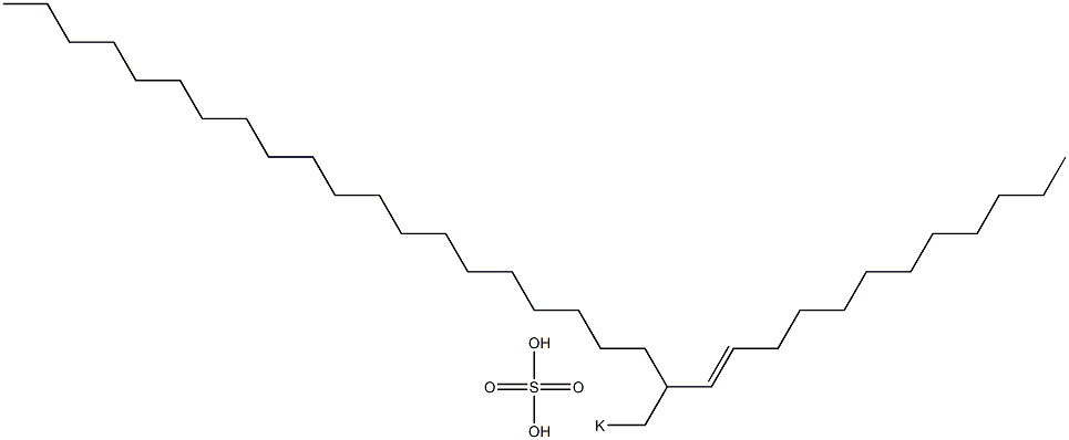 Sulfuric acid 2-(1-dodecenyl)docosyl=potassium ester salt Struktur