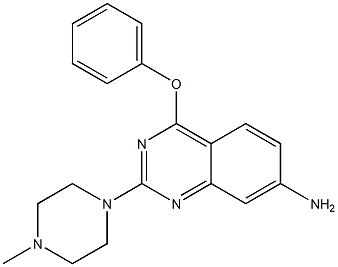 2-[4-Methyl-1-piperazinyl]-4-(phenoxy)-7-aminoquinazoline Struktur