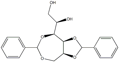 3-O,6-O:4-O,5-O-Dibenzylidene-L-glucitol Struktur