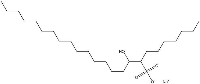 9-Hydroxytetracosane-8-sulfonic acid sodium salt Struktur