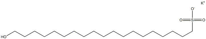 19-Hydroxynonadecane-1-sulfonic acid potassium salt Struktur