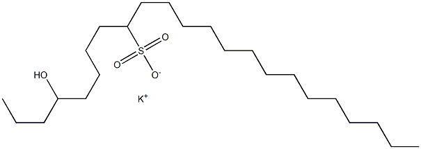 4-Hydroxytricosane-9-sulfonic acid potassium salt Struktur