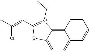 2-(2-Chloro-1-propenyl)-1-ethylnaphtho[1,2-d]thiazol-1-ium Struktur