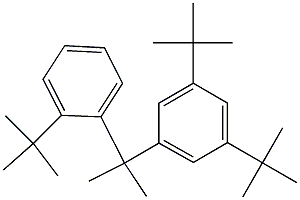 2-(3,5-Di-tert-butylphenyl)-2-(2-tert-butylphenyl)propane Struktur