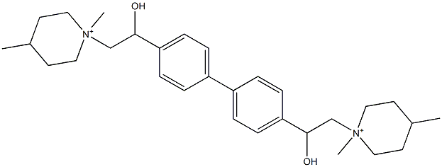 1,1'-[[1,1'-Biphenyl-4,4'-diyl]bis(2-hydroxyethylene)]bis[1,4-dimethylpiperidin-1-ium] Struktur