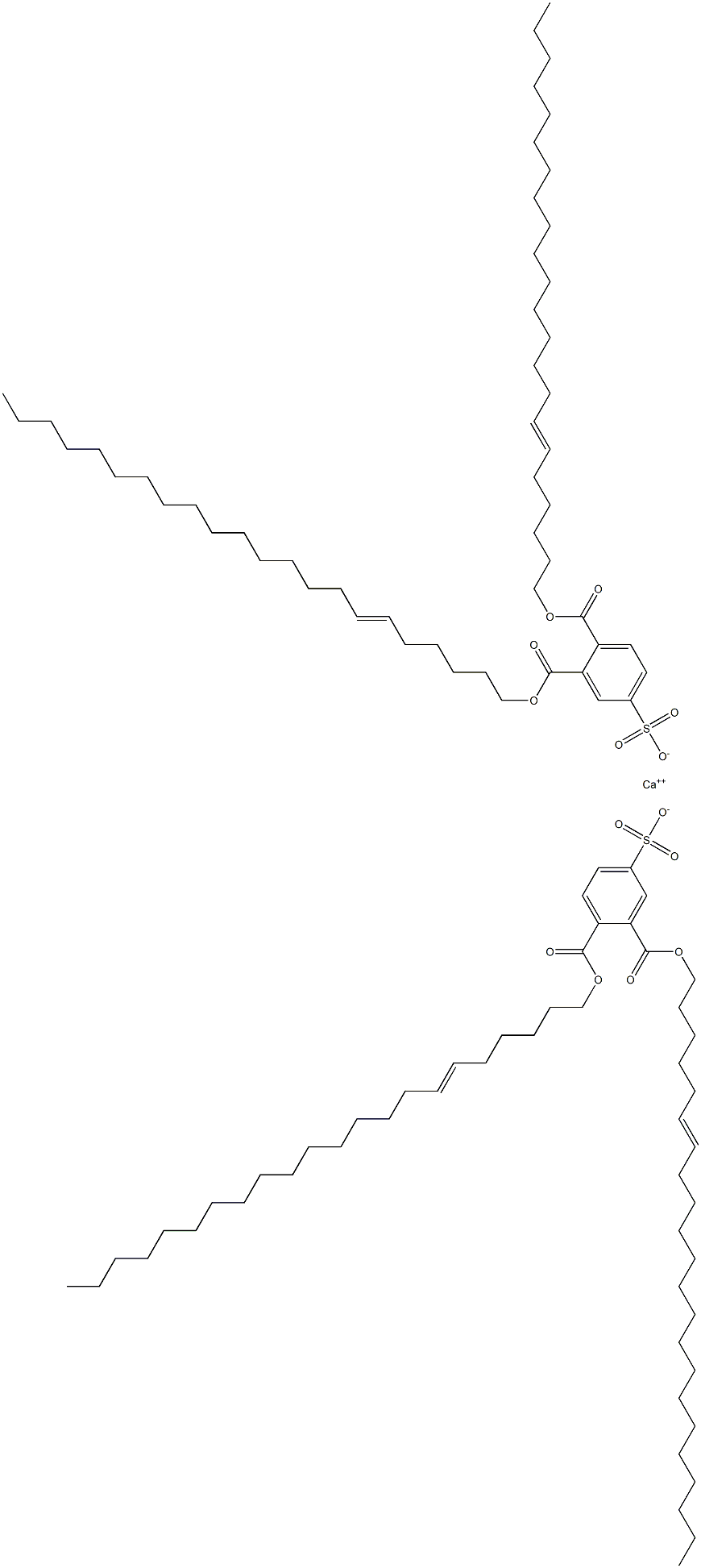 Bis[3,4-di(6-docosenyloxycarbonyl)benzenesulfonic acid]calcium salt Struktur