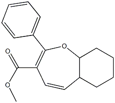 5a,6,7,8,9,9a-Hexahydro-2-phenyl-1-benzoxepin-3-carboxylic acid methyl ester Struktur