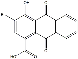 3-Bromo-4-hydroxy-9,10-dioxoanthracene-1-carboxylic acid Struktur