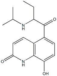 8-Hydroxy-5-[2-(isopropylamino)butyryl]quinolin-2(1H)-one Struktur