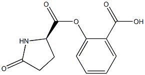 (R)-5-Oxo-2-pyrrolidinecarboxylic acid 2-carboxyphenyl ester Struktur