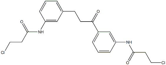 1,3-Bis[3-[(3-chloropropanoyl)amino]phenyl]-1-propanone Struktur