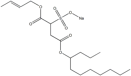 2-(Sodiosulfo)succinic acid 4-undecyl 1-(2-butenyl) ester Struktur