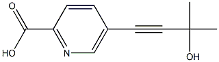 5-(3-Hydroxy-3-methyl-1-butynyl)pyridine-2-carboxylic acid Struktur