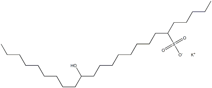 15-Hydroxytetracosane-6-sulfonic acid potassium salt Struktur