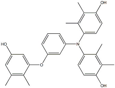 N,N-Bis(4-hydroxy-2,3-dimethylphenyl)-3-(5-hydroxy-2,3-dimethylphenoxy)benzenamine Struktur