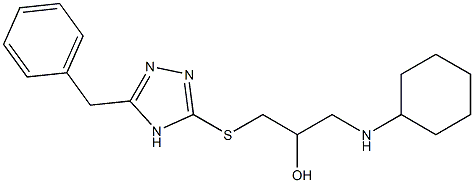 1-[[5-Benzyl-4H-1,2,4-triazol-3-yl]thio]-3-(cyclohexylamino)-2-propanol Struktur