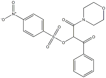 1-Morpholino-2-[(4-nitrophenyl)sulfonyloxy]-3-phenylpropane-1,3-dione Struktur