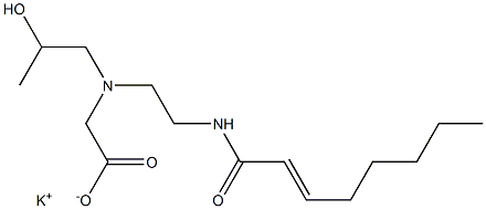 N-(2-Hydroxypropyl)-N-[2-(2-octenoylamino)ethyl]aminoacetic acid potassium salt Struktur