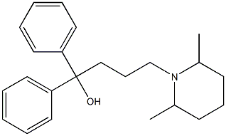 1,1-Diphenyl-4-(2,6-dimethyl-1-piperidinyl)-1-butanol Struktur