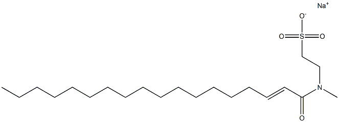 N-(2-Octadecenoyl)-N-methyltaurine sodium salt Struktur