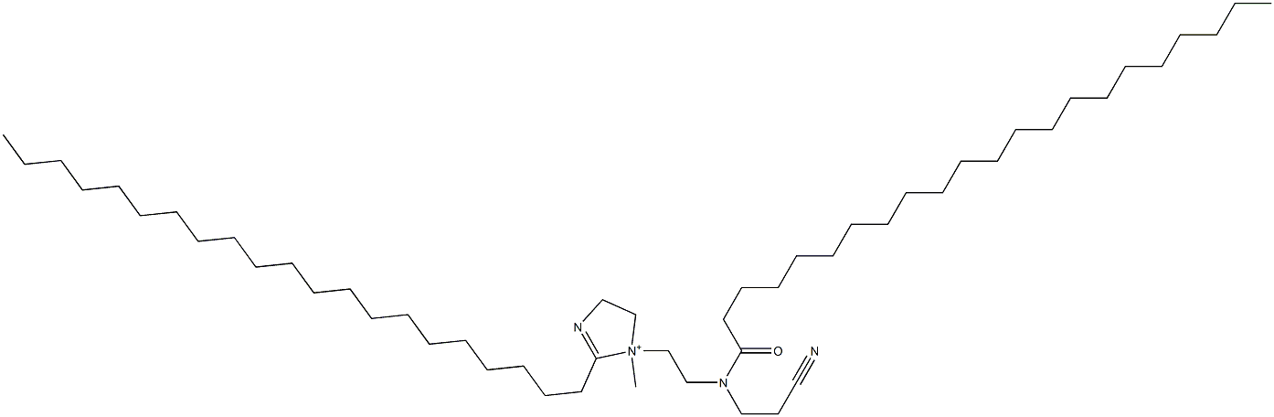 1-[2-[(2-Cyanoethyl)(1-oxodocosyl)amino]ethyl]-2-henicosyl-4,5-dihydro-1-methyl-1H-imidazol-1-ium Struktur